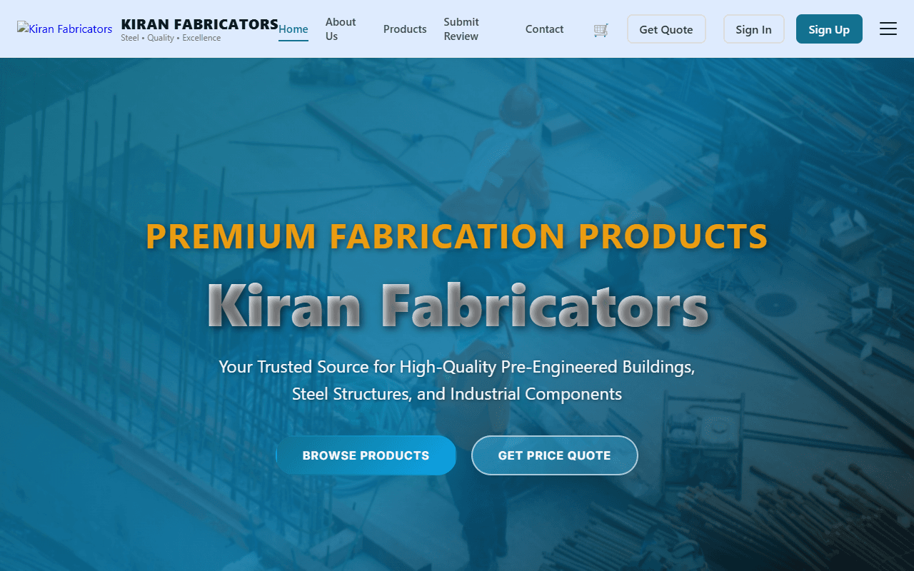 Kiran Fabricators — system built and delivered by AIpath